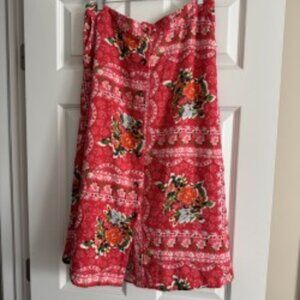 LC Lauren Conrad Midi Skirt L
